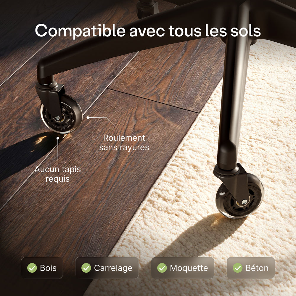 Roulettes de chaise premium